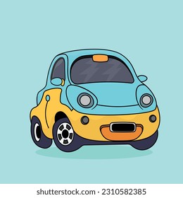 Ilustración del vector del coche, auto lindo.