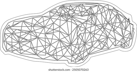 Ilustración vectorial de coches, grabado, corte