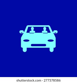 car, vector illustration. Flat icon.