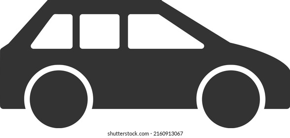 Car vector illustration. Flat illustration iconic design of car, isolated on a white background.