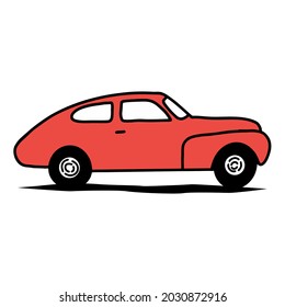 Car vector illustration with hand drawn style