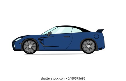 Car vector illustration icon isolated on white background. Flat design