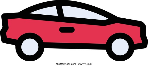 ilustración del vector de coche aislada en un fondo transparente. iconos vectoriales de trazo para el concepto o gráficos web.