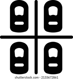 car vector illustration isolated on a transparent background . glyph vector icons for concept or web graphics.