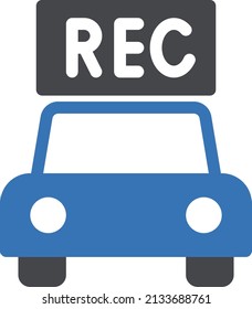 car vector illustration isolated on a transparent background . glyph vector icons for concept or web graphics.