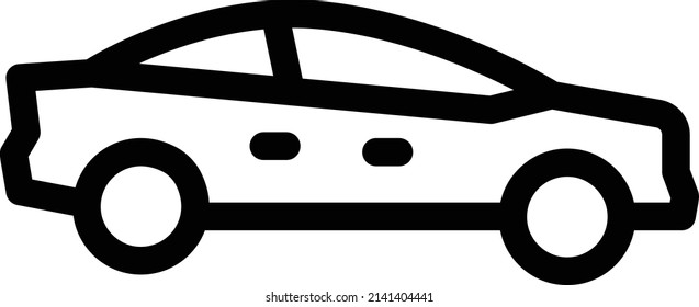 car vector illustration isolated on a transparent background. stroke vector icons for concept or web graphics.
