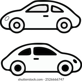 Ilustración vectorial del coche aislada en el fondo blanco con el Arte vectorial de coche, diseño colorido del coche, carreras de coches etc