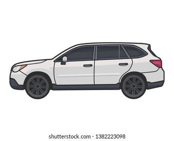 car vector illustration isolated outline