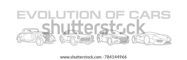 Car Vector Illustration, Line vector\
design, Car front view, Modern automobile, Car\
icon