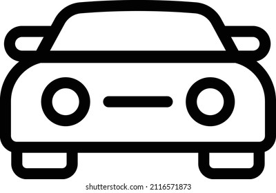 Ilustración del vector del coche sobre un fondo transparente.Símbolos de calidad superior.Icono del vector de trazo para el diseño de concepto y gráfico.