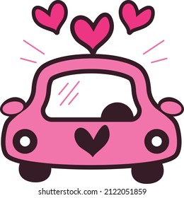 ilustración del vector del coche en un fondo transparente.Símbolos de calidad superior.Icono plano de línea vector para el diseño de conceptos y gráficos.
