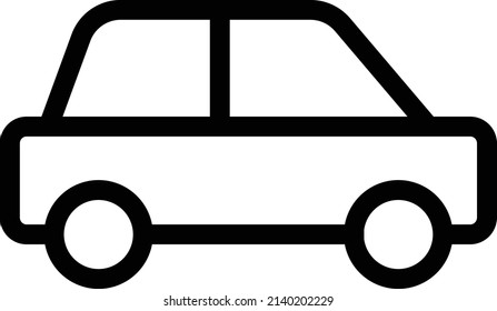 Ilustración del vector del coche sobre un fondo transparente.Símbolos de calidad superior.Icono del vector de trazo para el diseño de concepto y gráfico. 