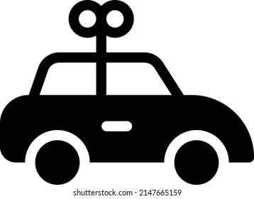 ilustración del vector del coche en un fondo transparente. Símbolos de calidad premium. Icono vector glifos para concepto y diseño gráfico.