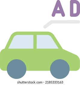 car Vector illustration on a transparent background. Premium quality symmbols. Line Color vector icons for concept and graphic design.