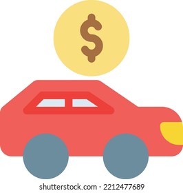 car Vector illustration on a transparent background. Premium quality symmbols. Line Color vector icons for concept and graphic design.