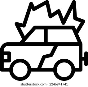 Vektorgrafik des Autos auf transparentem Hintergrund. Hochwertige Symbole. Dünne Vektorsymbole für Konzept und Grafikdesign. 
