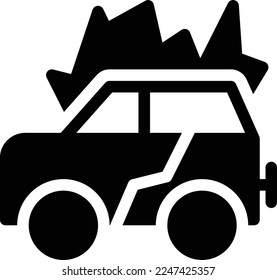 Vektorgrafik des Autos auf transparentem Hintergrund. Hochwertige Symbole. Glyphen Vektorsymbole für Konzept und Grafikdesign.
