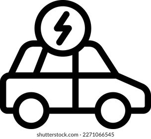  ilustración del vector del coche en un fondo transparente. Símbolos de calidad superior. Iconos vectoriales de línea delgada para el diseño de conceptos y gráficos.