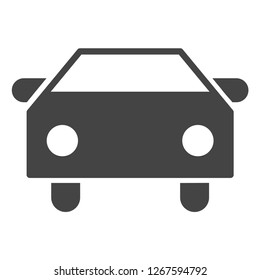 Car vector illustration on a white background. An isolated flat icon illustration of car with nobody.