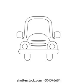 Car vector illustration on the white background. Vector illustration