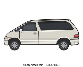 car vector illustration outline isolated