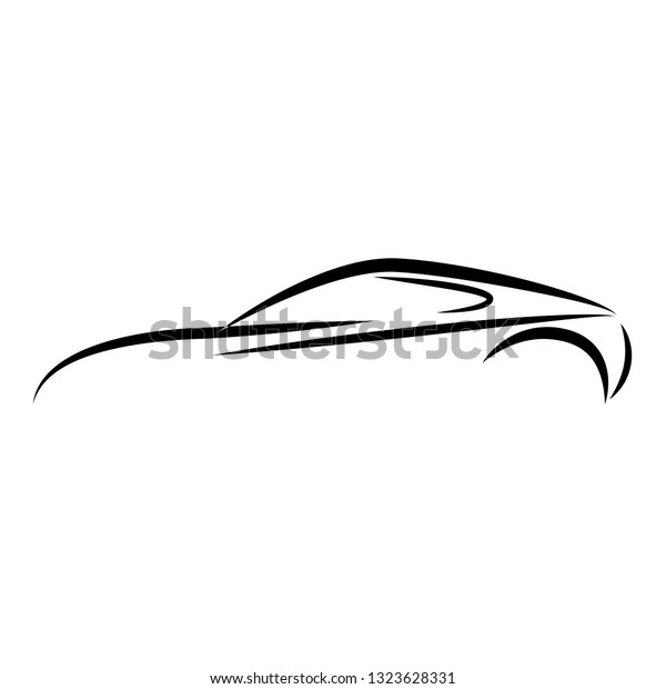 Car.\
Vector car illustration. Simple drawing of\
car