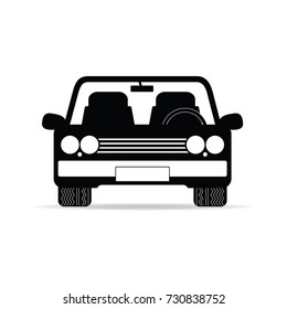 car vector illustration symbol and icon on white