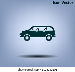 Car, vector illustration. Travel, travel by car. Motor transport, vector icon.