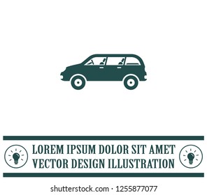 Car, vector illustration. Travel, travel by car. Motor transport, vector icon.