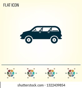 Car, vector illustration. Travel, travel by car. Motor transport, vector icon.