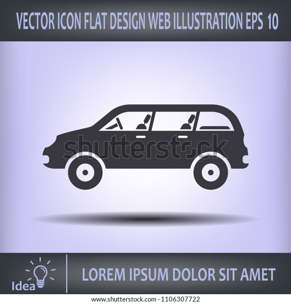 Car, vector illustration. Travel, travel by car.
Motor transport, vector
icon.