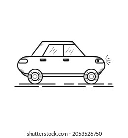 the car vector illustration with white background