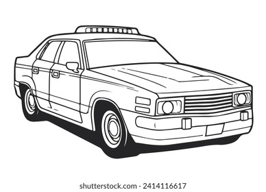 Car Vector Illustrations. Sedan . Automobile. Simple Design Outline Style. You can give color you like