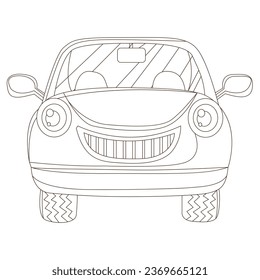 car Vector Illustrator Line Art ,Eps
