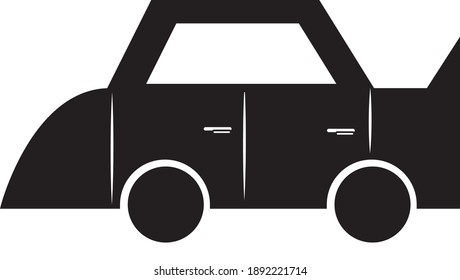 Car vector image seen from the side