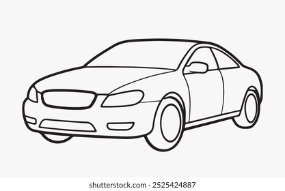 Car vector  line art icon