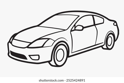 Car vector  line art icon