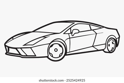 Car vector  line art icon