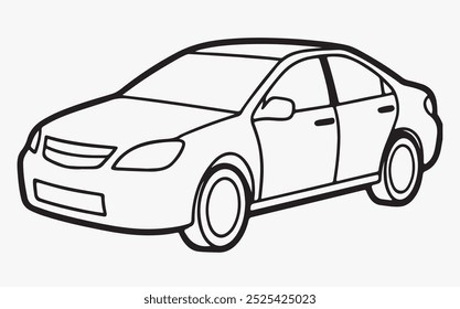 Car vector  line art icon