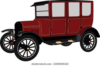 Car vector, line art and illustration