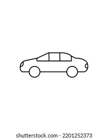 Car vector line art isolated on white background. vector illustration. car vector 