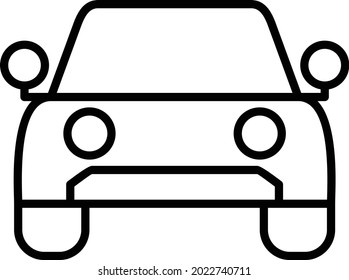 Car Vector Line Icon Design
