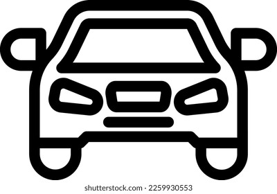 Diseño de iconos de línea de vector de coche