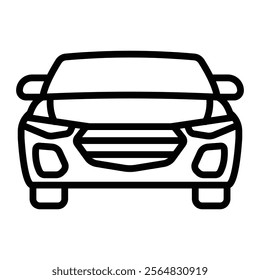 Car Vector Line Icon Design