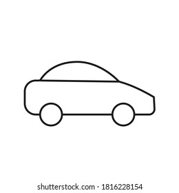 Estilo de contorno de línea de vector de automóvil