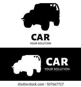 Car vector logo. Brand logo in the shape of a car