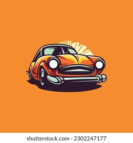 car vector logo. cartoon style