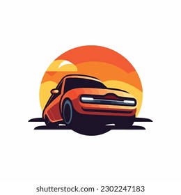 car vector logo. cartoon style