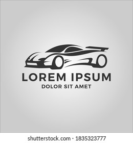 car vector logo. fit for automotive, repair, transportation, or car shop logo. flat color style
