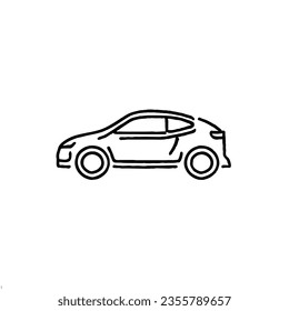 Minimale Linienzeichnung des Autos